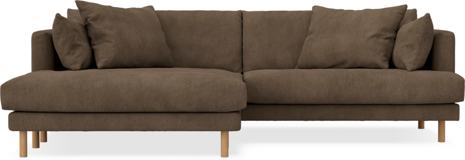 Harper - 4-sits med schäslong XL vänster - Brun