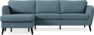 County - 3-sits soffa med flyttbar schäslong - Blå