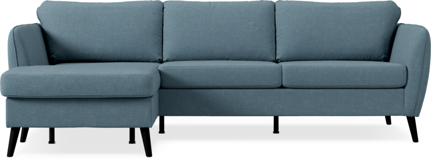 County - 3-sits soffa med flyttbar schäslong - Blå