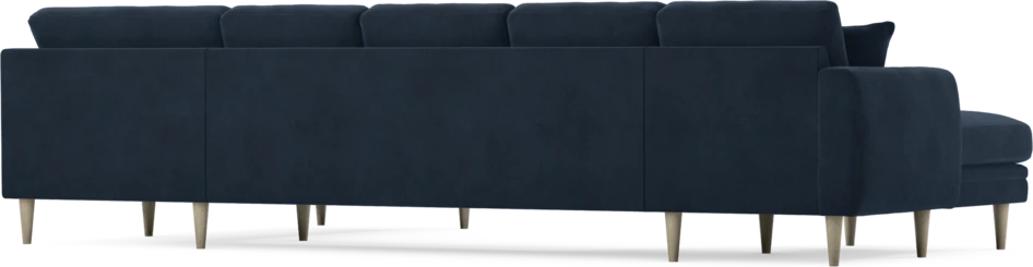 Eden - 3-sits soffa med schäslong vänster och divan höger - Blå