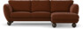 Madison - 2-sits soffa med schäslong höger - Orange