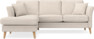 Eden - 2-sits soffa med schäslong - Beige