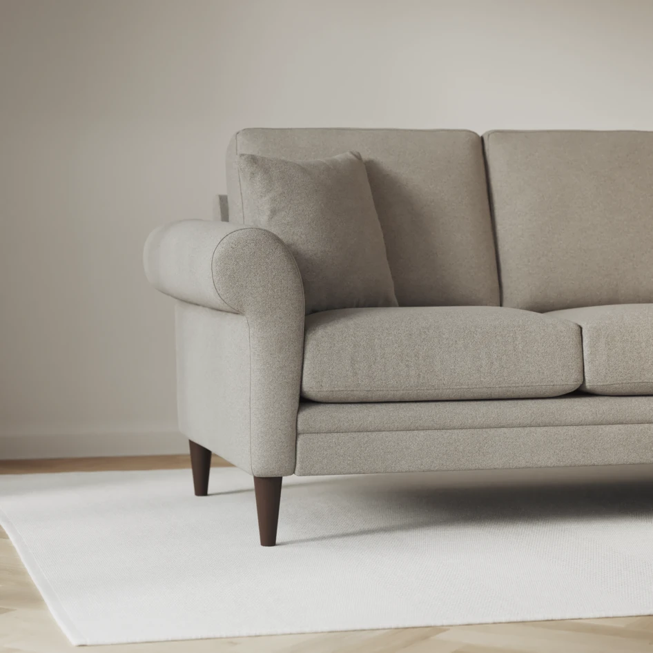 Eden - 3-sits soffa svängd - Grå