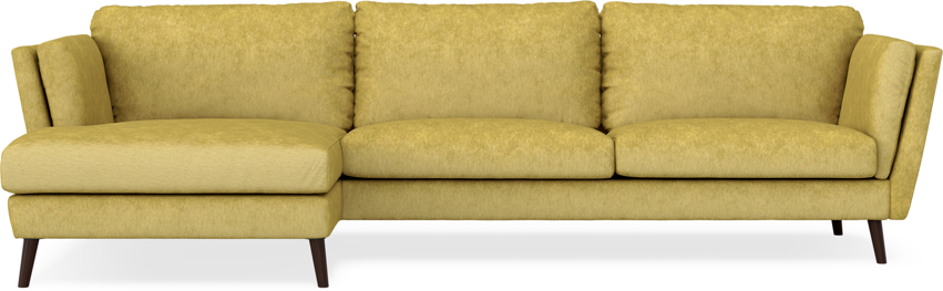 Madison - 3-sits soffa med schäslong vänster - Gul