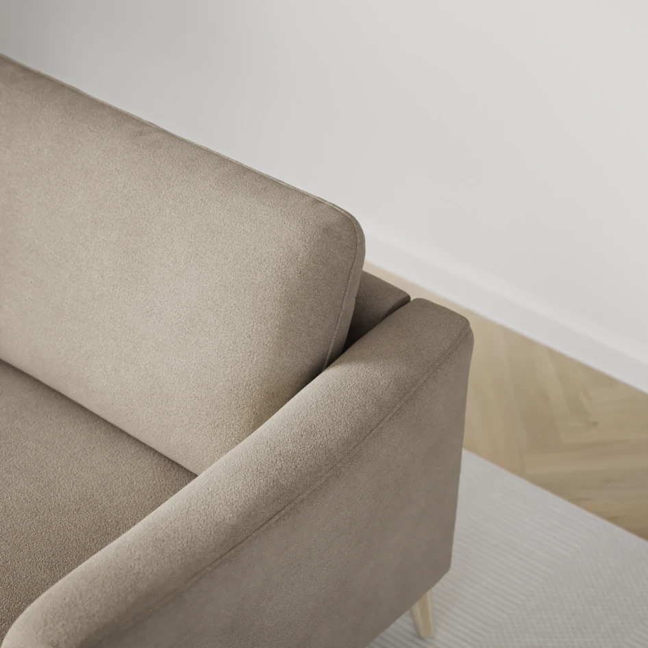 Bridge - 3-sits soffa svängd - Beige