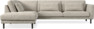 Willow - 3-sits soffa med divan vänster, fast klädsel - Beige
