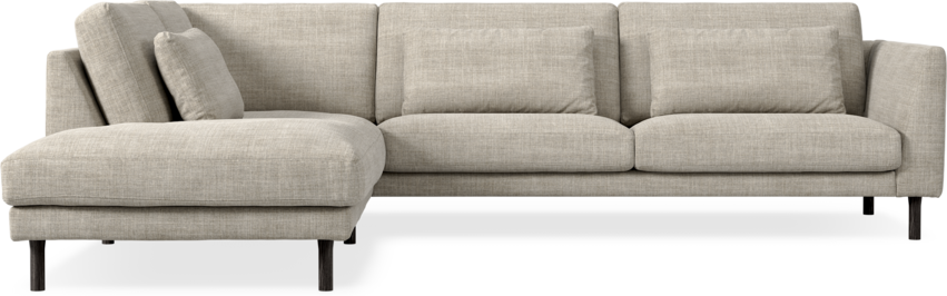 Willow - 3-sits soffa med divan vänster, fast klädsel - Beige