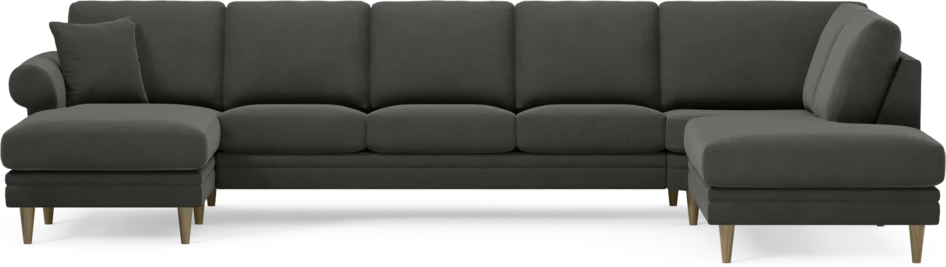 Eden - 3-sits soffa med schäslong vänster och divan höger - Grå