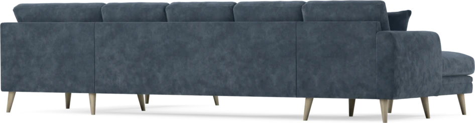 Eden - 3-sits soffa med schäslong vänster och divan höger - Blå