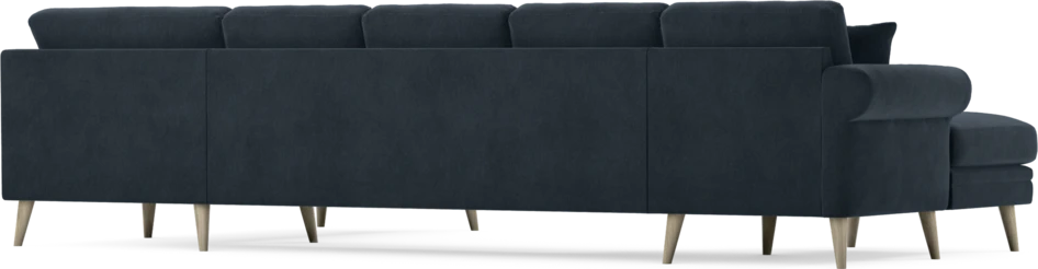 Eden - 3-sits soffa med schäslong vänster och divan höger - Blå