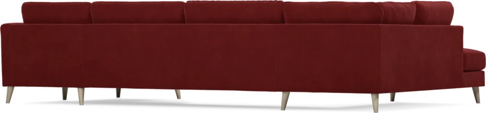 Bridge - 3-sits soffa med divan vänster och schäslong höger - Röd