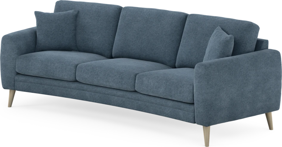 Eden - 3-sits soffa svängd - Blå