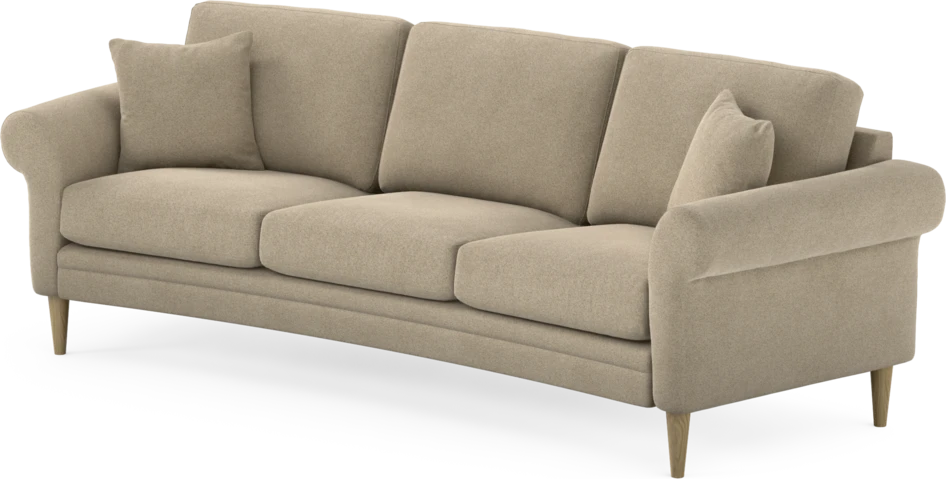 Eden - 3-sits soffa svängd - Beige