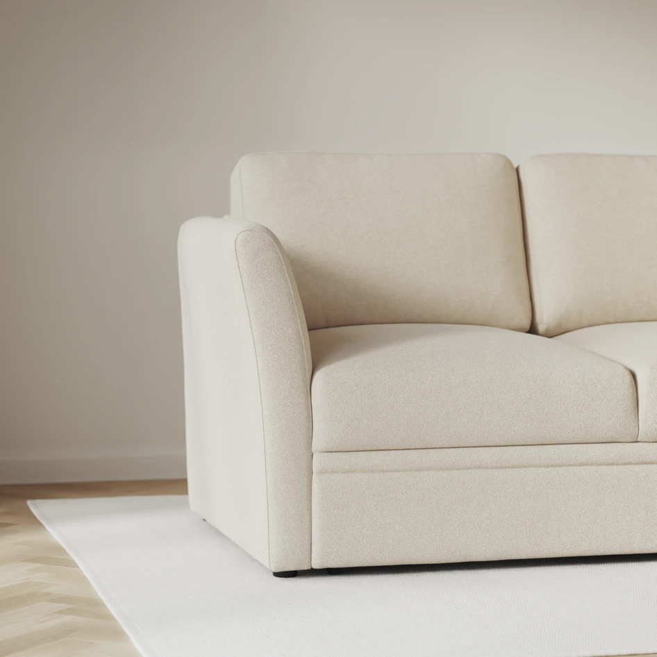 Öland - Bäddsoffa med divan vänster och schäslong höger - Beige