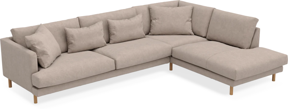 Harper - 3-sits soffa med divan höger - Beige