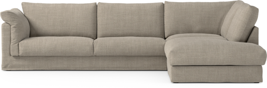 Cherrie Klädsel -  3-sits soffa med divan höger - Beige