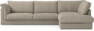 Cherrie Klädsel -  3-sits soffa med divan höger - Beige