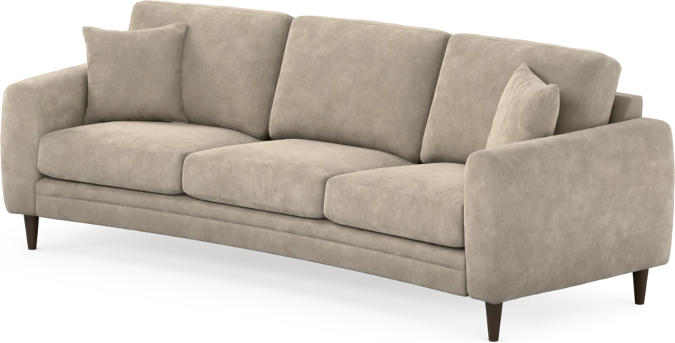 Eden - 3-sits soffa svängd - Beige