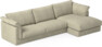 Cherrie klädsel -  3-sits med schäslong höger - Beige