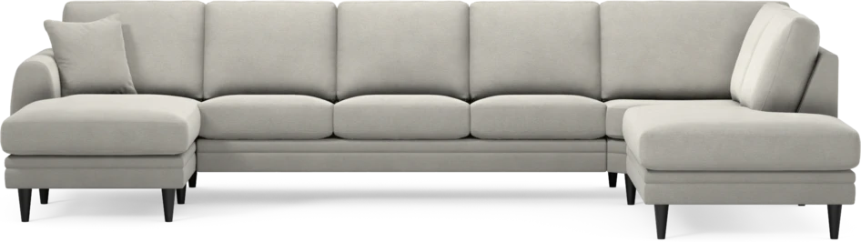 Eden - 3-sits soffa med schäslong vänster och divan höger - Grå