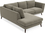 Madison - 2-sits soffa med divan vänster - Grön