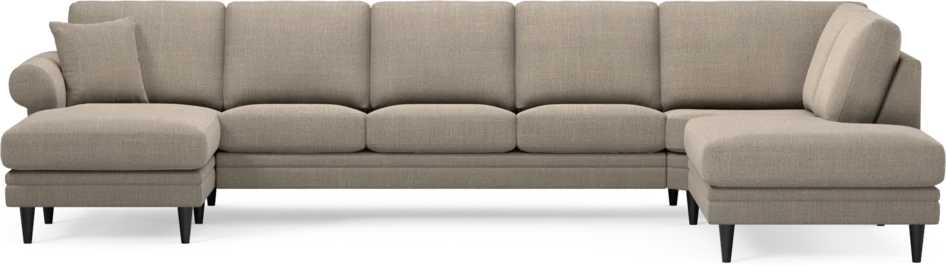 Eden - 3-sits soffa med schäslong vänster och divan höger - Beige