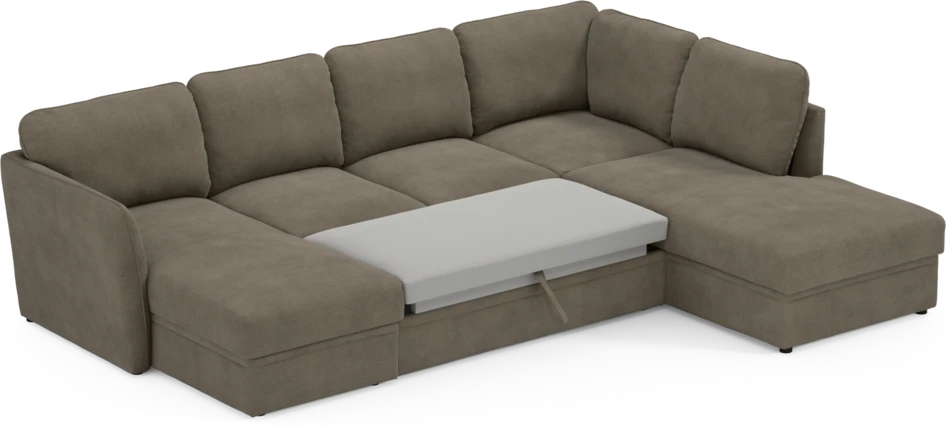Öland - Bäddsoffa med schäslong vänster och divan höger - Beige