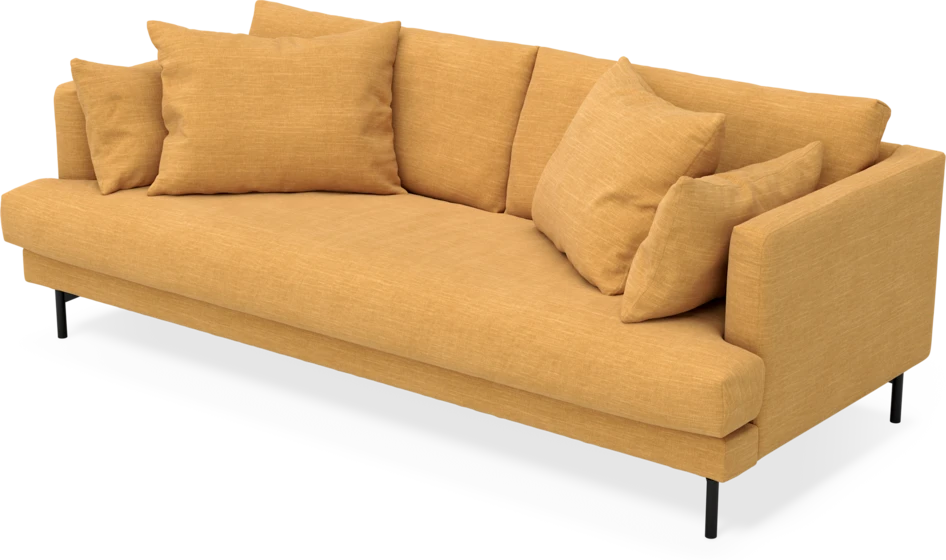 Harper - 3-sits soffa, hel dyna - Gul