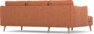 Madison Lux - 2-sits soffa med schäslong vänster - Orange