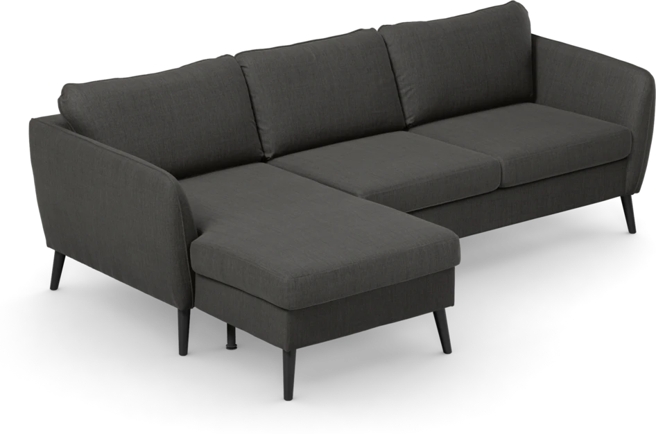 County - 3-sits soffa med flyttbar schäslong - Grå