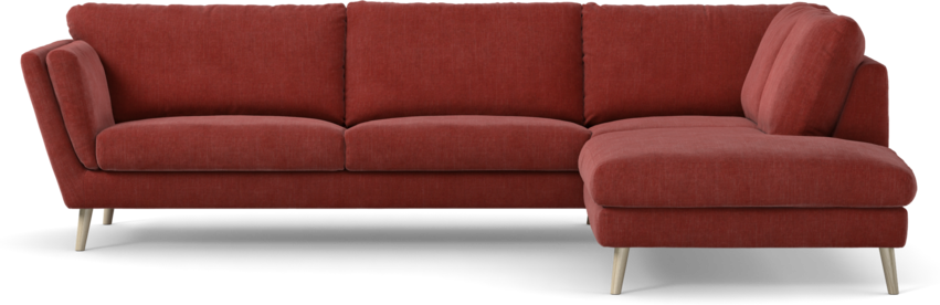 Madison Lux - 3-sits soffa med divan höger - Rosa