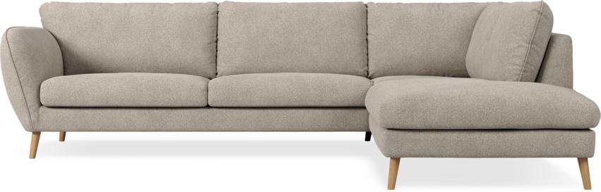 Madison Lux - 3-sits soffa med divan höger - Vit