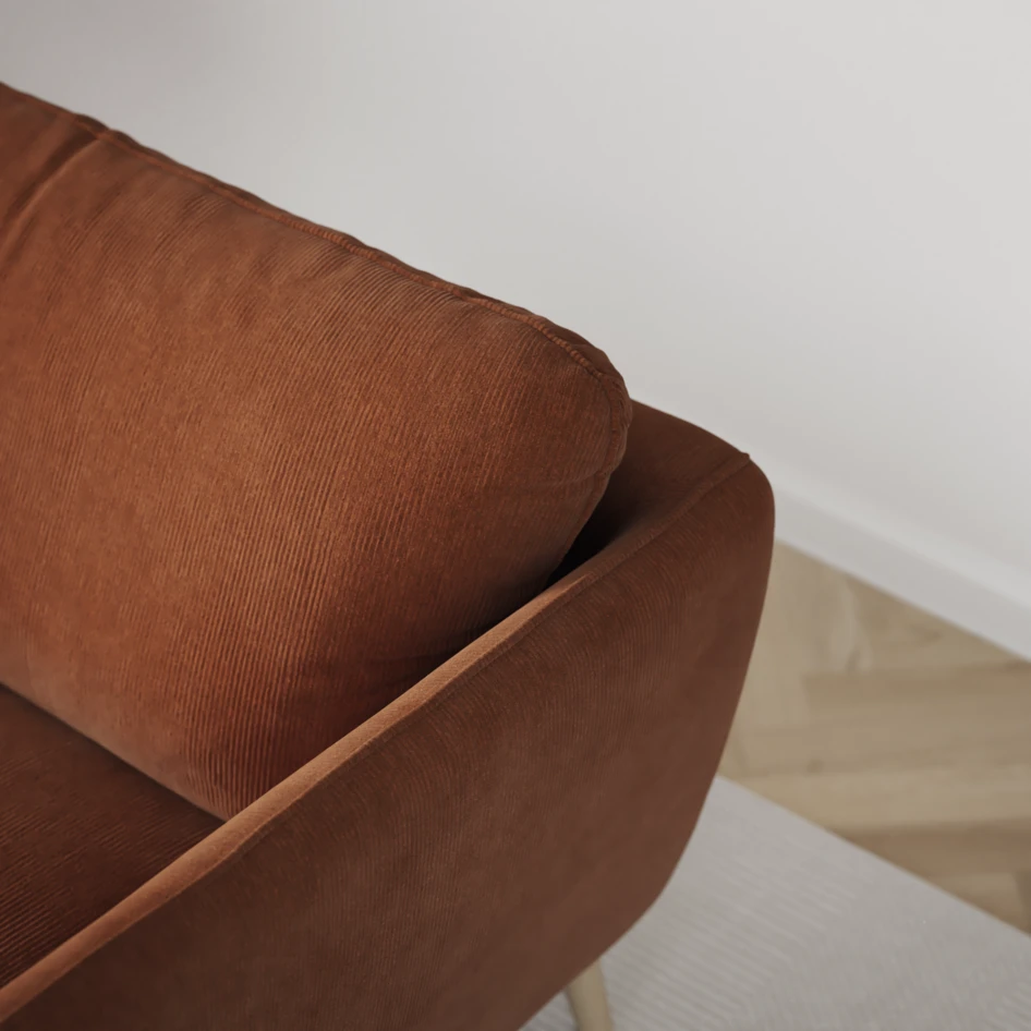 Madison Lux - Hörnsoffa med schäslong höger - Orange