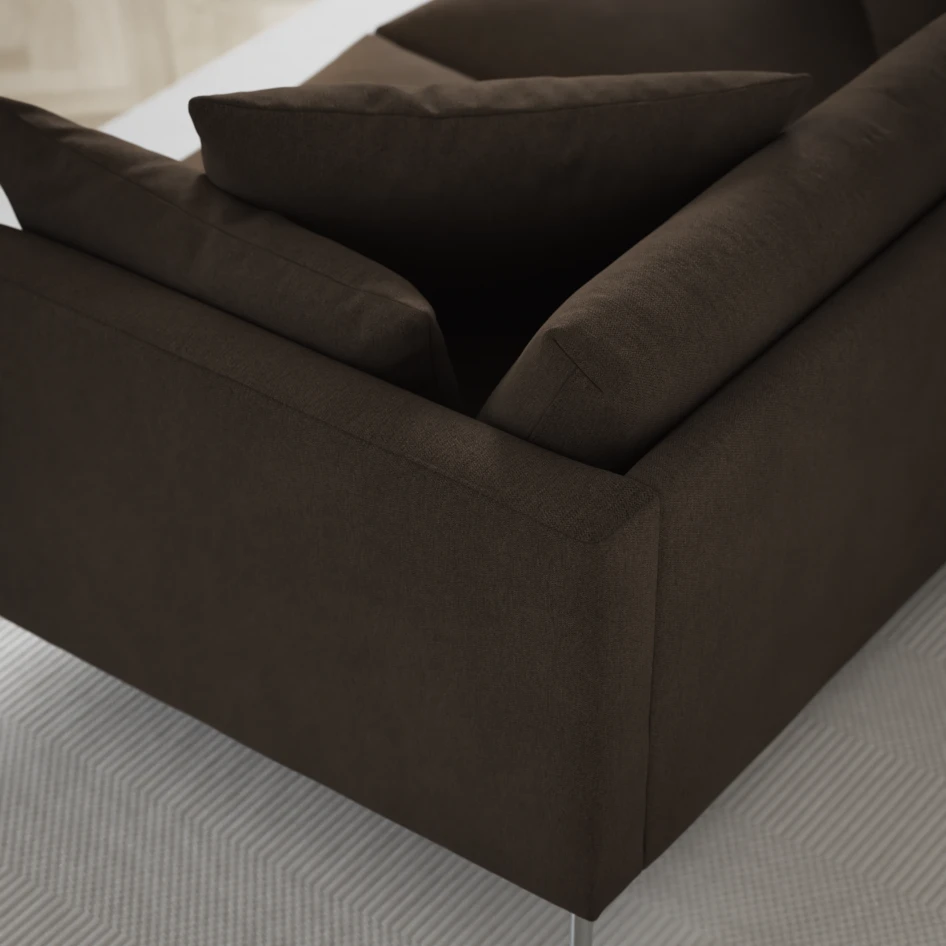 Harper - 3-sits soffa - Brun