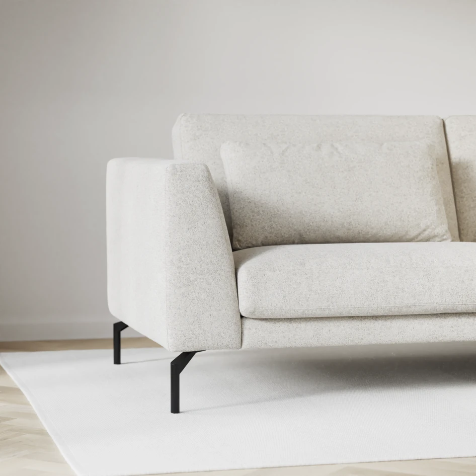 Willow - 3-sits soffa med divan höger, fast klädsel - Beige