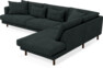 Harper - 3-sits soffa med divan höger - Blå