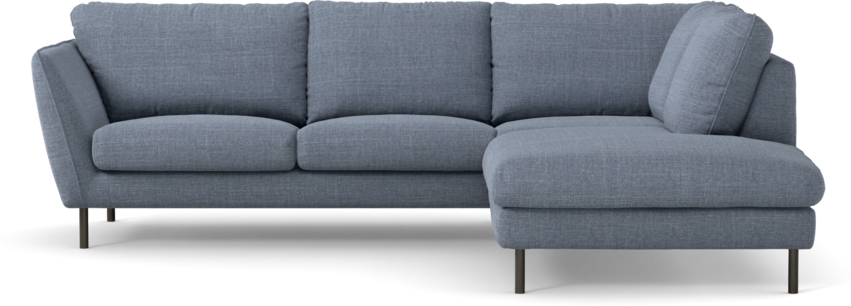 Madison Lux - 2-sits soffa med divan höger - Blå