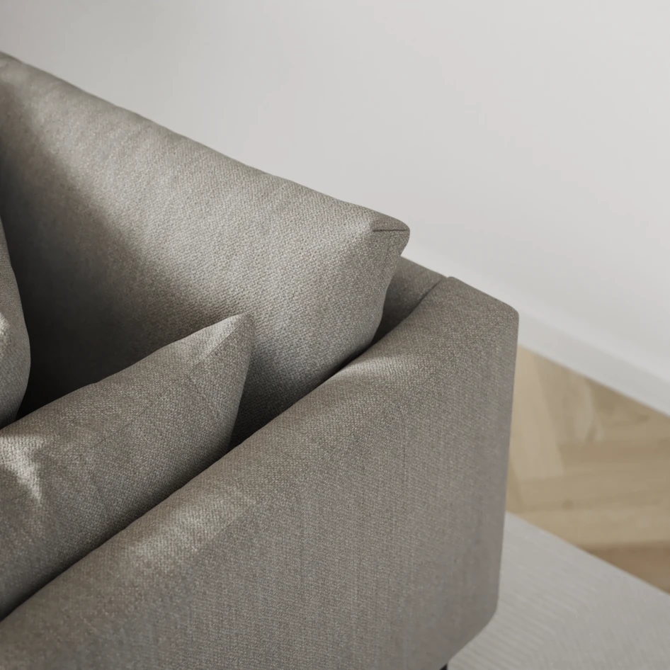 Harper - 3-sits soffa med divan höger - Grå