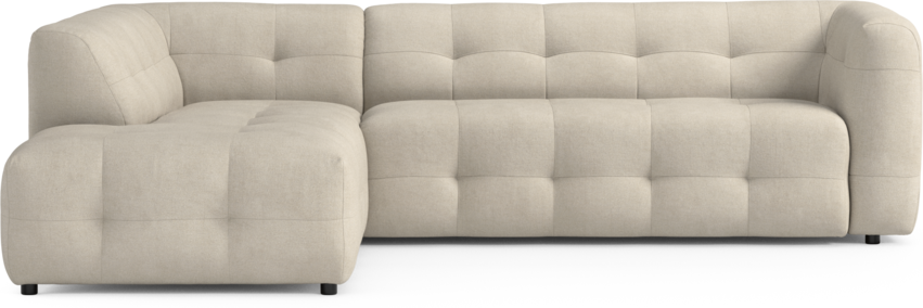 Bella - 3-sits soffa med divan vänster - Vit