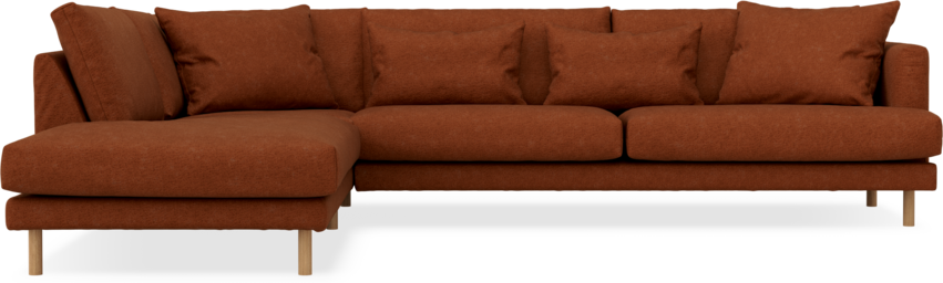 Harper - 3-sits soffa med divan vänster - Orange