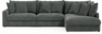 Rossi - 3-sits soffa med divan höger - Grå