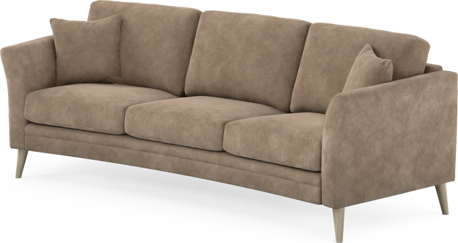 Eden - 3-sits soffa svängd - Beige