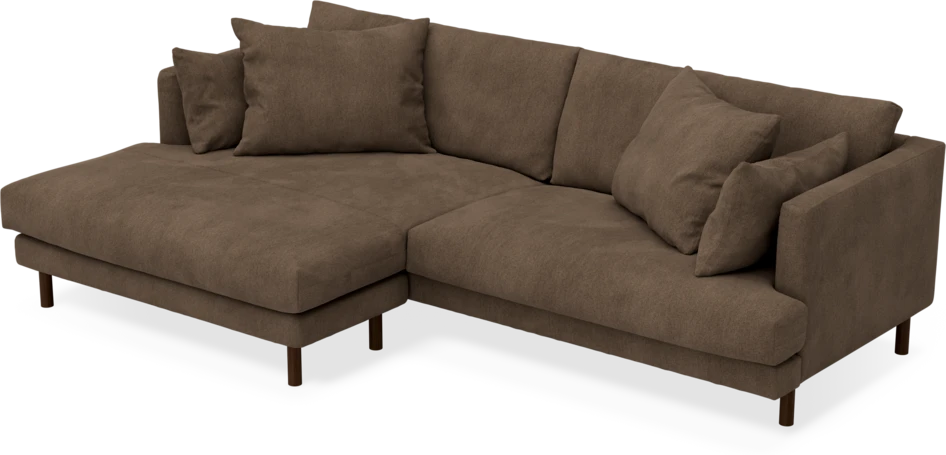 Harper - 4-sits med schäslong XL vänster - Brun