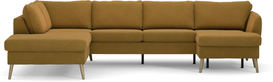 County - 3-sits soffa med divan vänster och schäslong höger - Gul