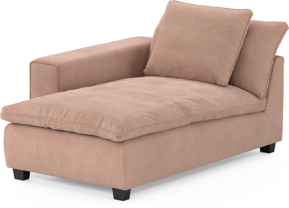Bellora - Schäslong med armstöd vänster - Rosa