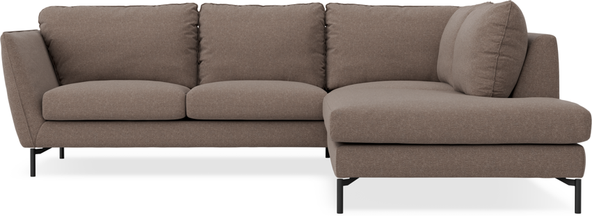 Madison - 2-sits soffa med divan höger - Brun