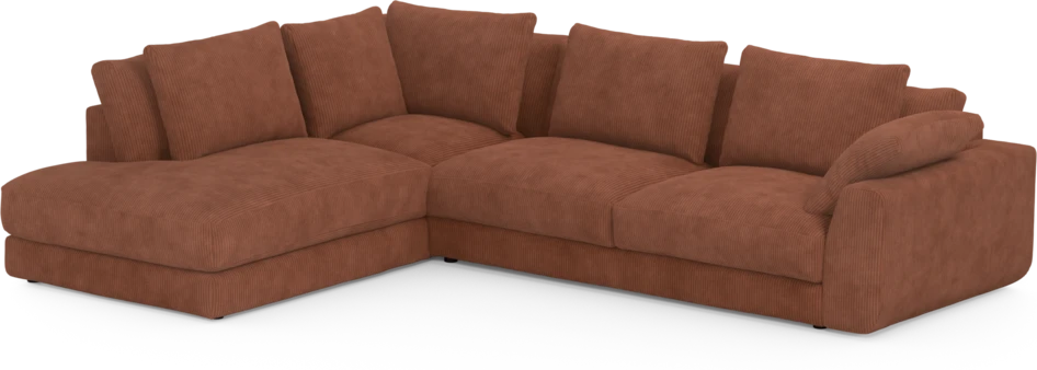 Amie - 3-sits med divan vänster - Orange