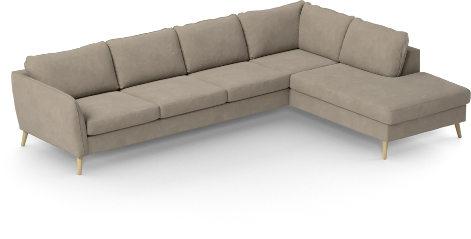 County - 3-sits soffa med divan höger - Beige