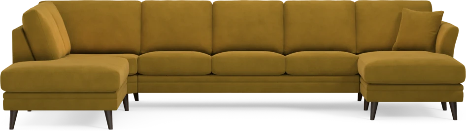 Eden - 3-sits soffa med divan vänster och schäslong höger - Gul
