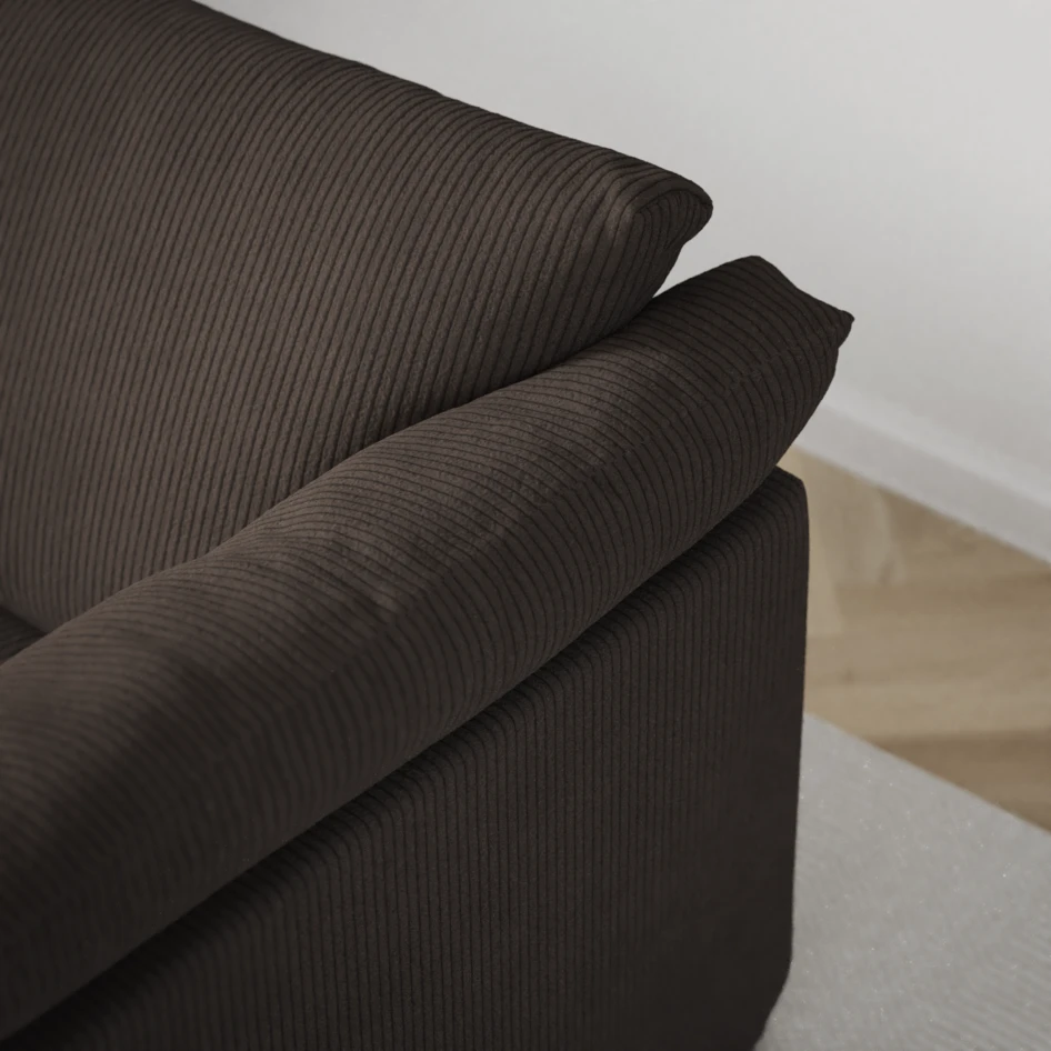 Cherrie - 2,5-sits soffa med kappa - Brun